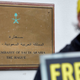 Human right activists demonstrate outside the Saudi Arabia embassy in The Hague for the release of all jailed women human rights activists in Saudi Arabia on November 19, 2020, in The Hague, Netherlands.